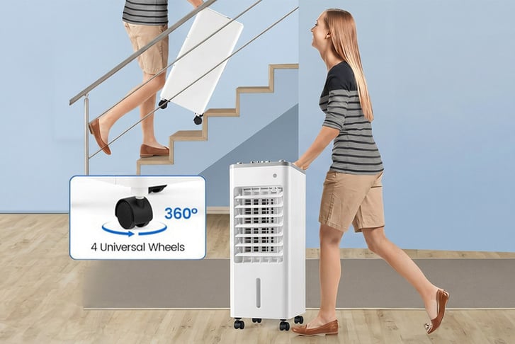 Electrics R Us 6L Portable Air Cooler with 2 Ice Boxes Remote Control
