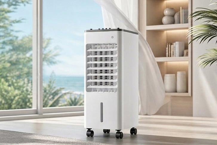 Electrics R Us 6L Portable Air Cooler with 2 Ice Boxes Remote Control