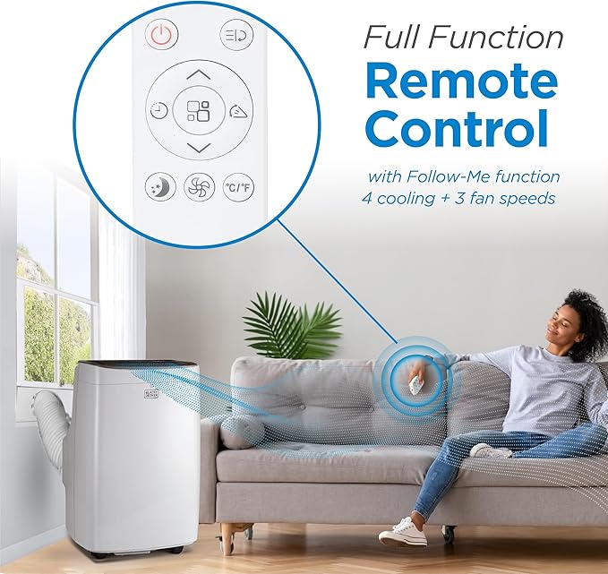 BLACK+DECKER Portable Air Conditioner 9,000 BTU White