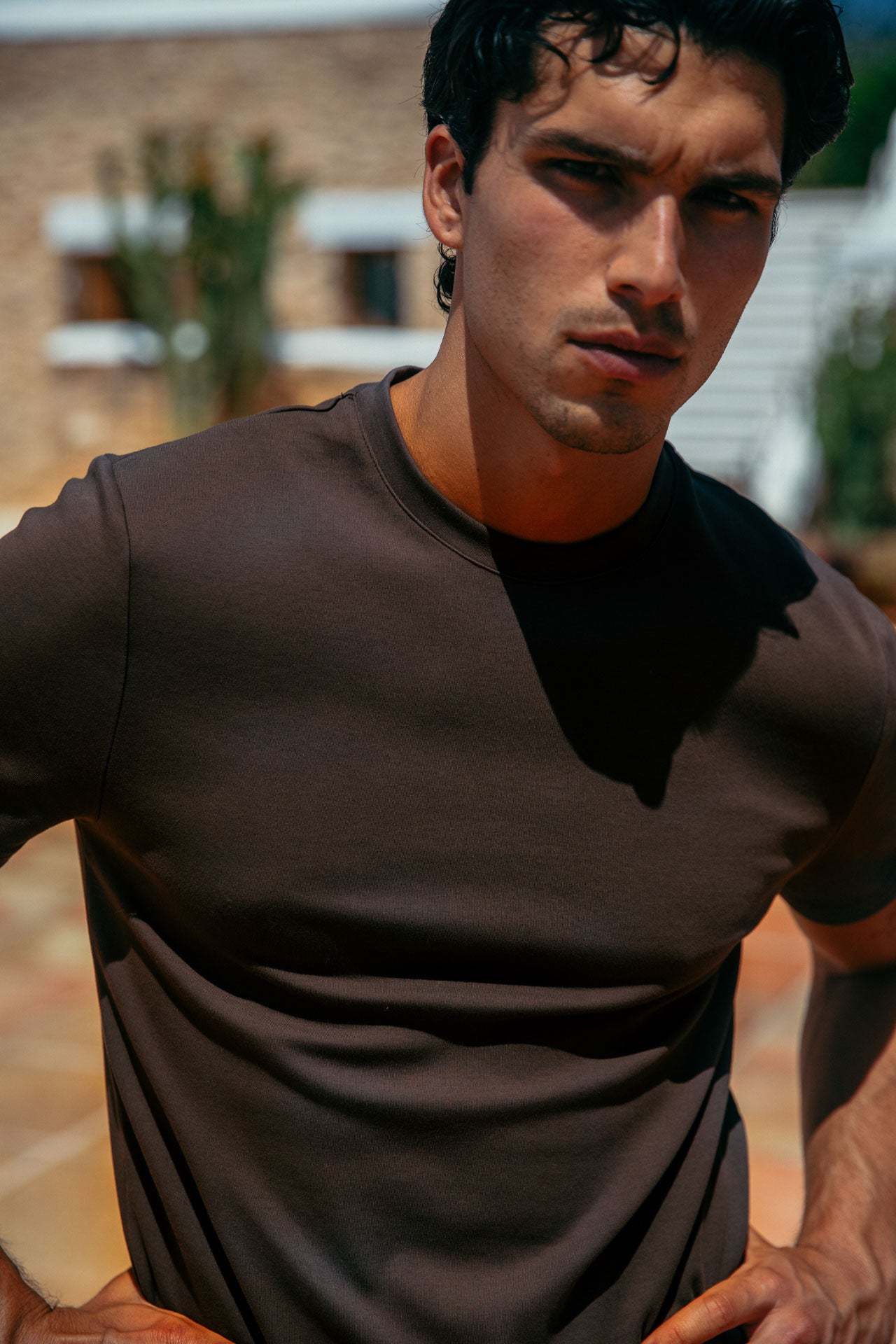 CANKAR Brando Fitted T-Shirt, Brown
