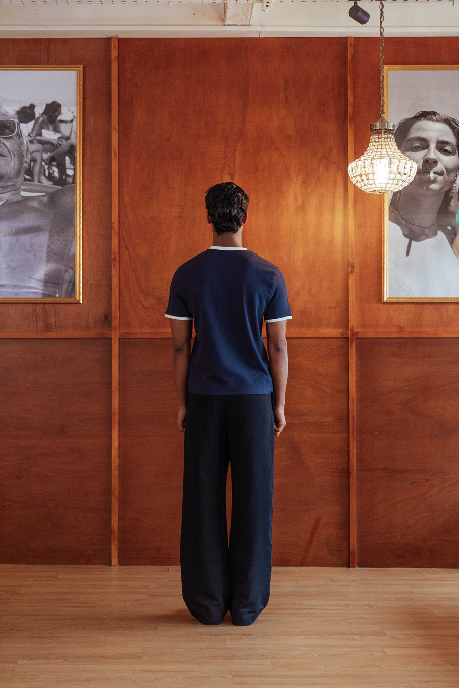 CANKAR Brando T-Shirt, Navy Ringer