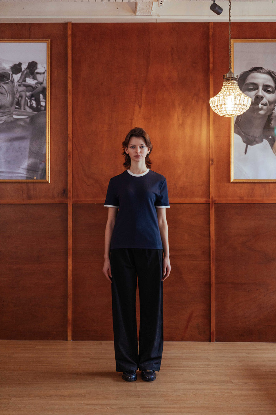 CANKAR Brando T-Shirt, Navy Ringer