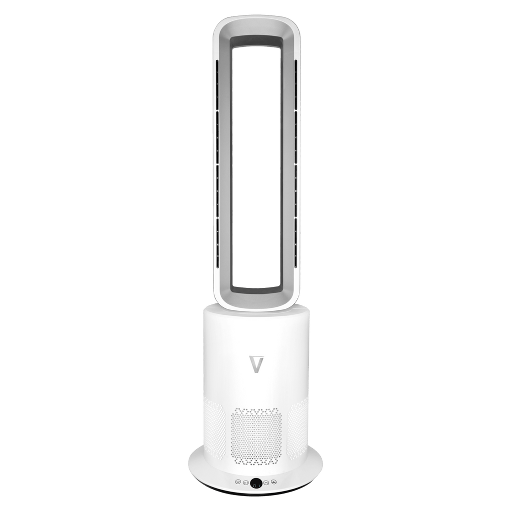 Vortex Air Cleanse Bladeless Air Purifier Heater Cooler Silver